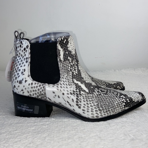 NEW| Snake Print Chelsea Ankle Booties - Picture 9 of 15